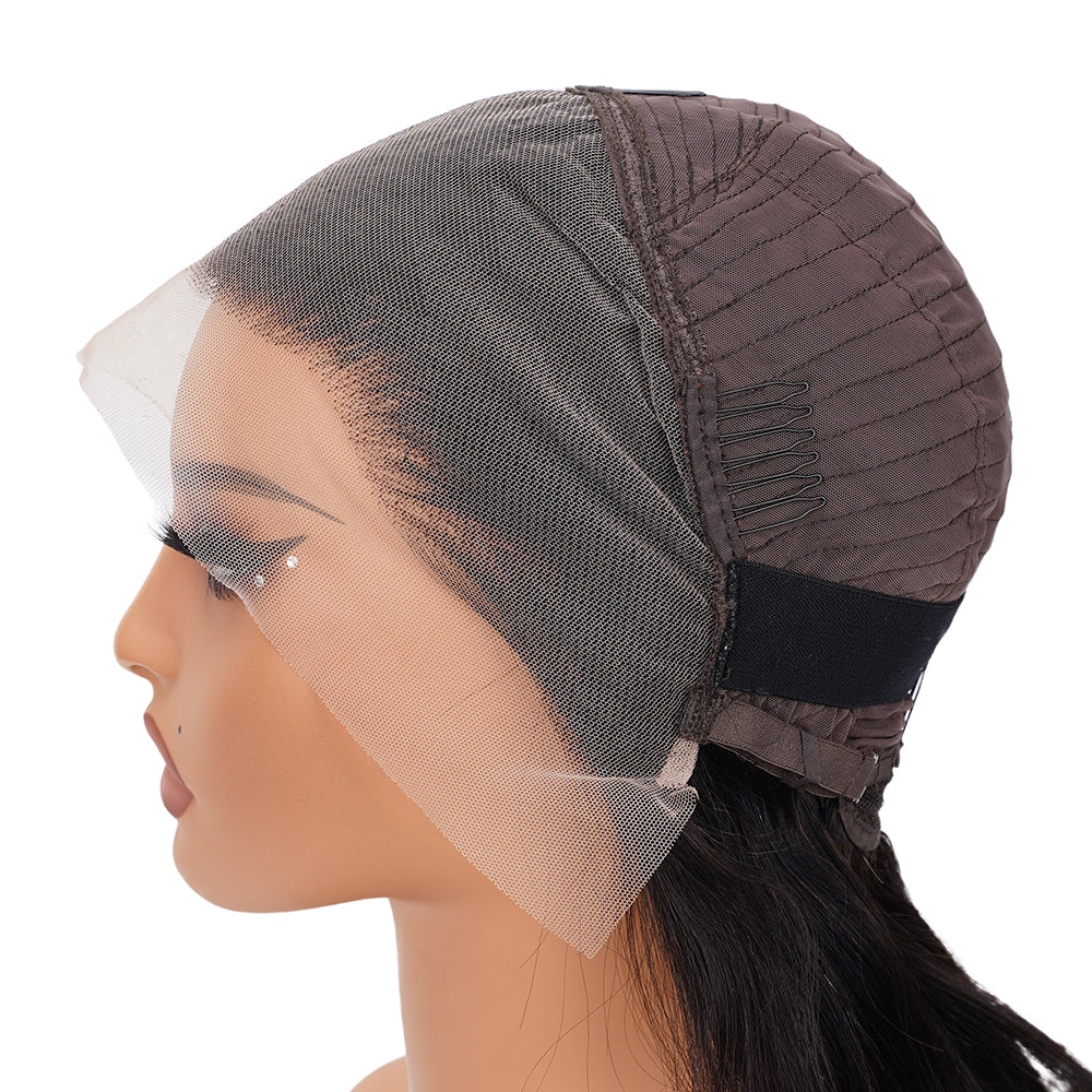 Straight Transparent Full Frontal Bob Wig 100% Human Hair