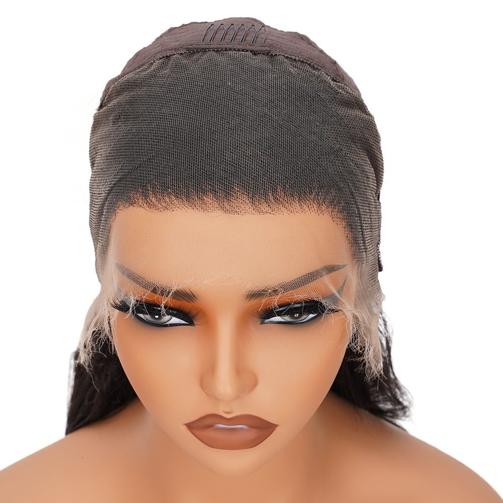 Body Wave Natural Black Wig HD Full Frontal 13*4 100% Human Hair