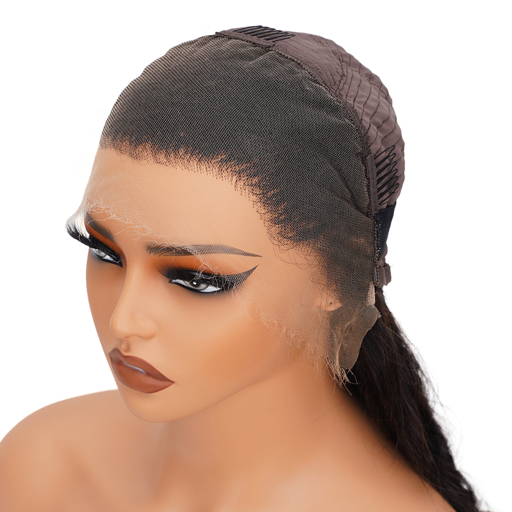 Body Wave Natural Black Wig HD Full Frontal 13*4 100% Human Hair