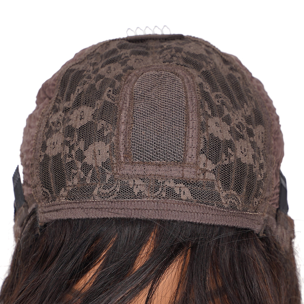 Straight Natural Black Bob Bang Wig 100% Human Hair