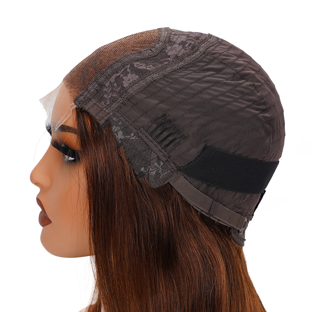 Straight Highlighted Piano Bob Wig HD Lace Closure 4*4 100% Human Hair