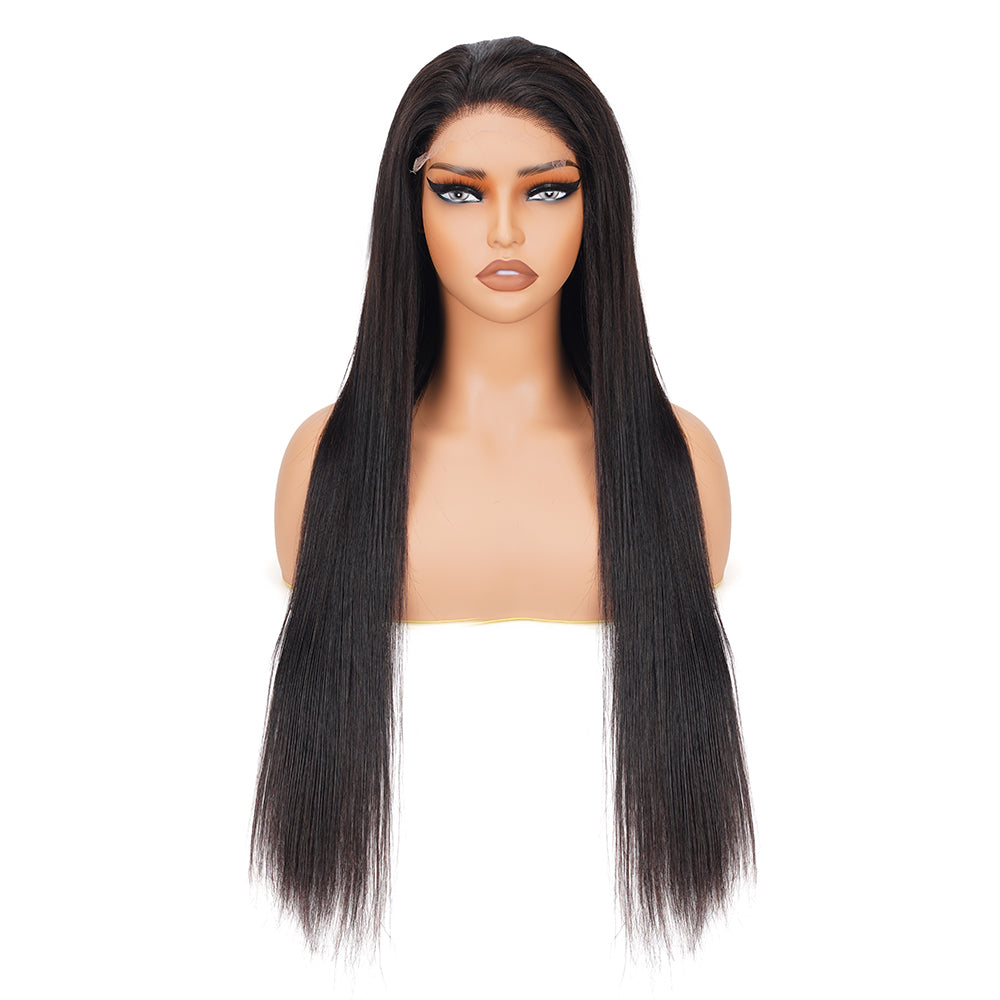 Straight Natural Black Wig HD Lace Closure 5*5 100% Human Hair