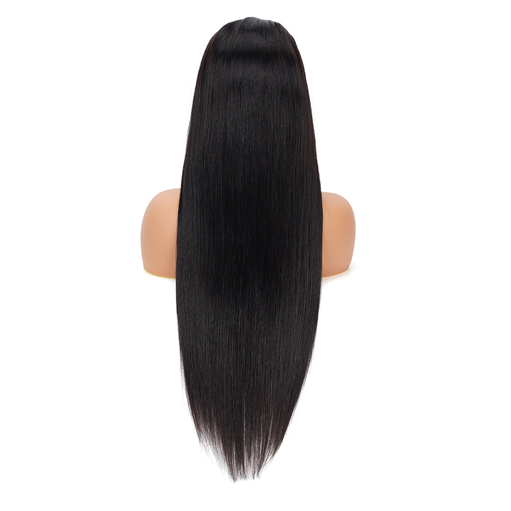 Straight Natural Black Wig HD Lace Closure 5*5 100% Human Hair