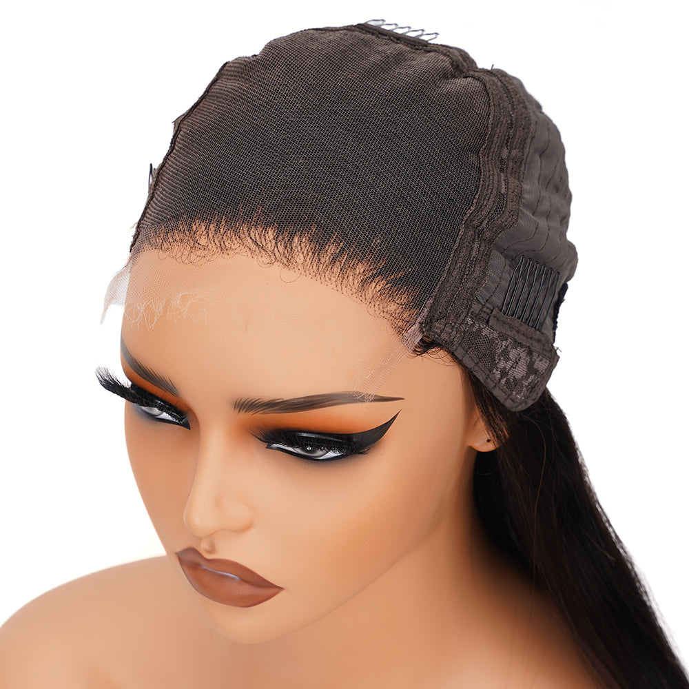 Straight Natural Black Wig HD Lace Closure 5*5 100% Human Hair