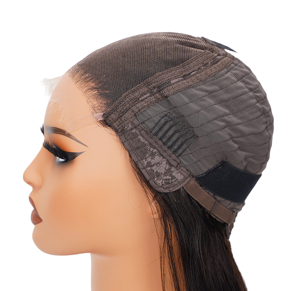 Straight Natural Black Wig HD Lace Closure 5*5 100% Human Hair