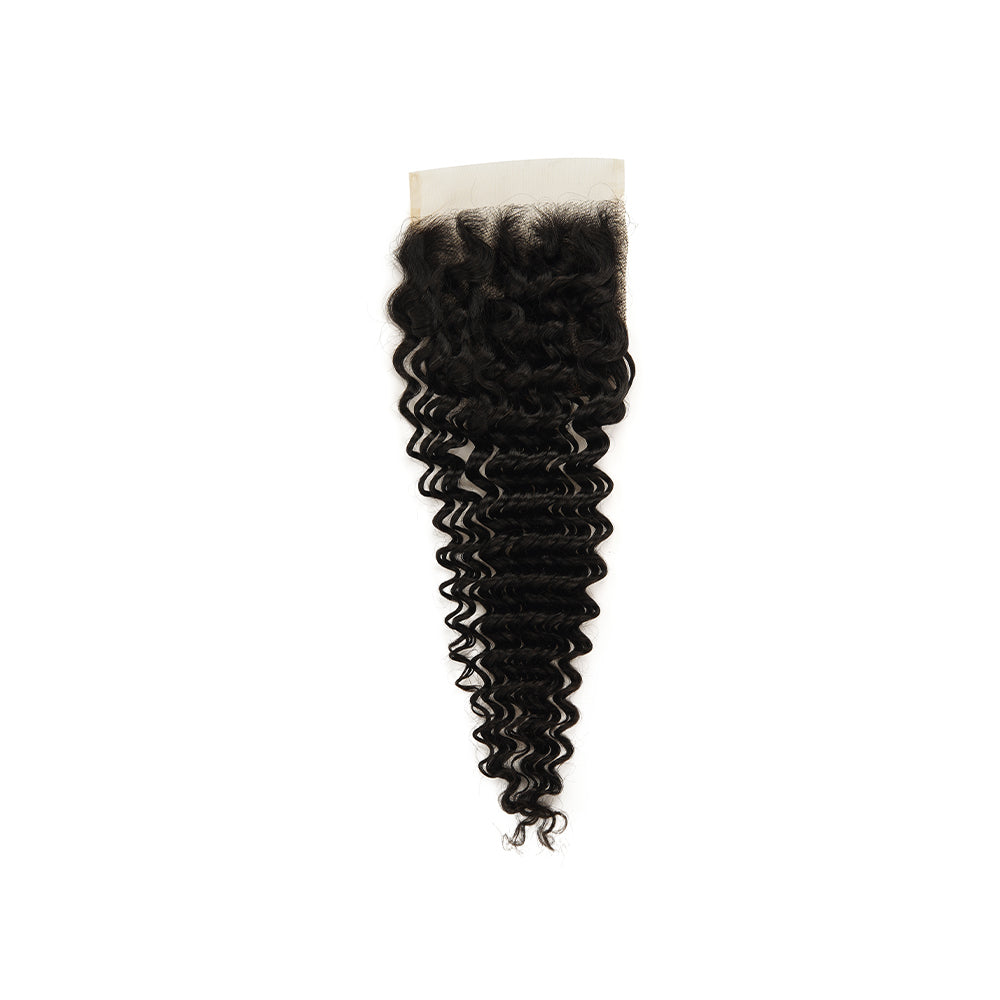Deep Wave Natural Black 5*5 HD Closure, 100% Human Hair