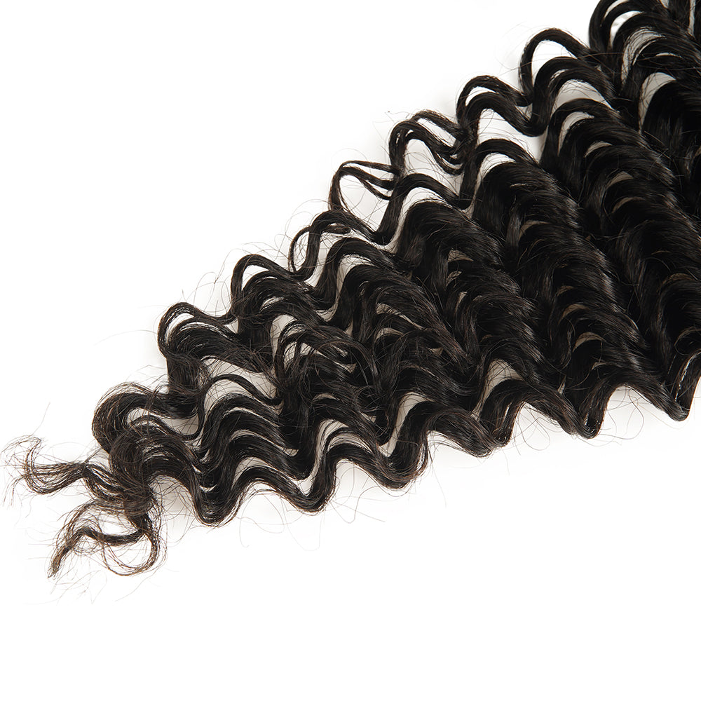 Deep Wave Natural Black 5*5 HD Closure, 100% Human Hair