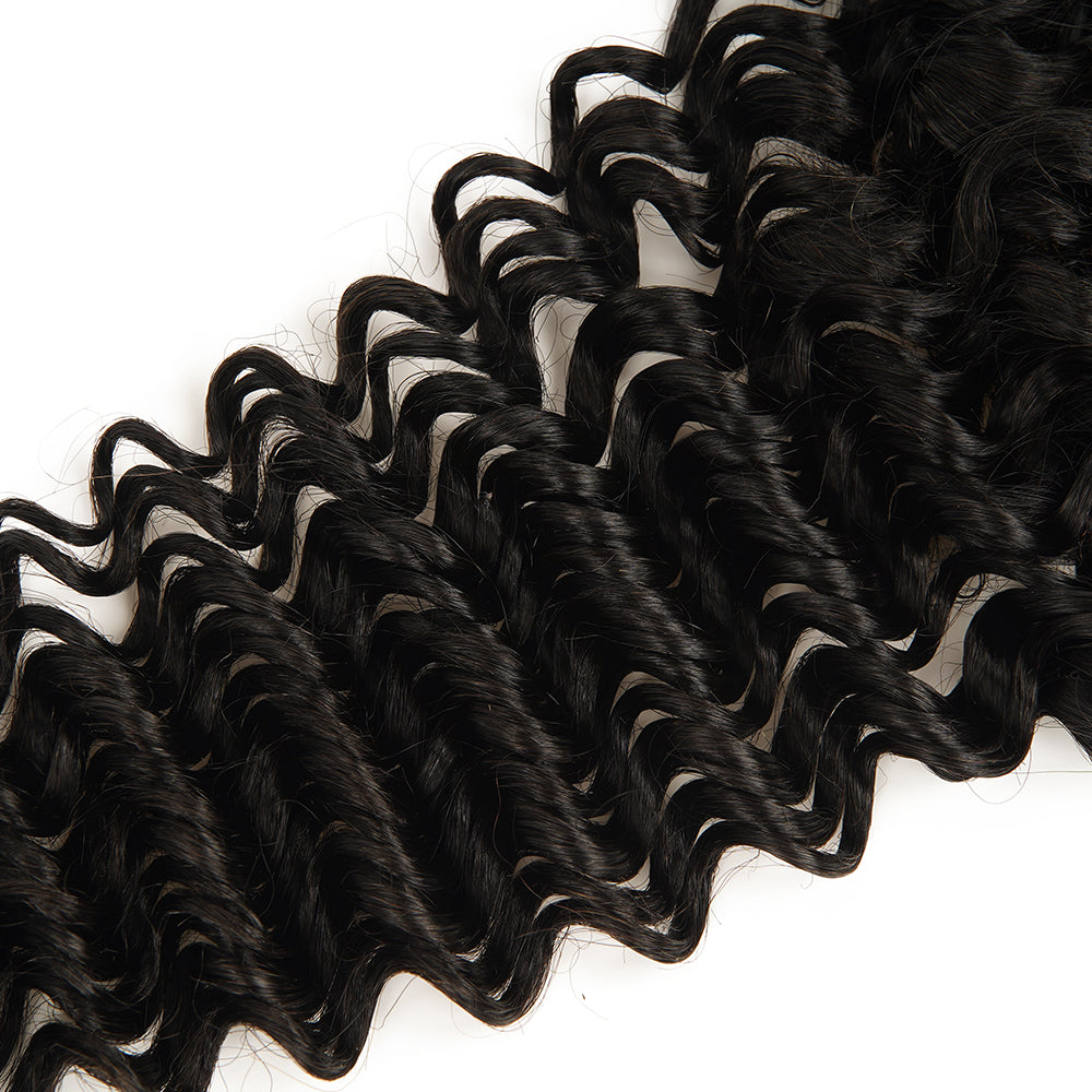 Deep Wave Natural Black 5*5 HD Closure, 100% Human Hair