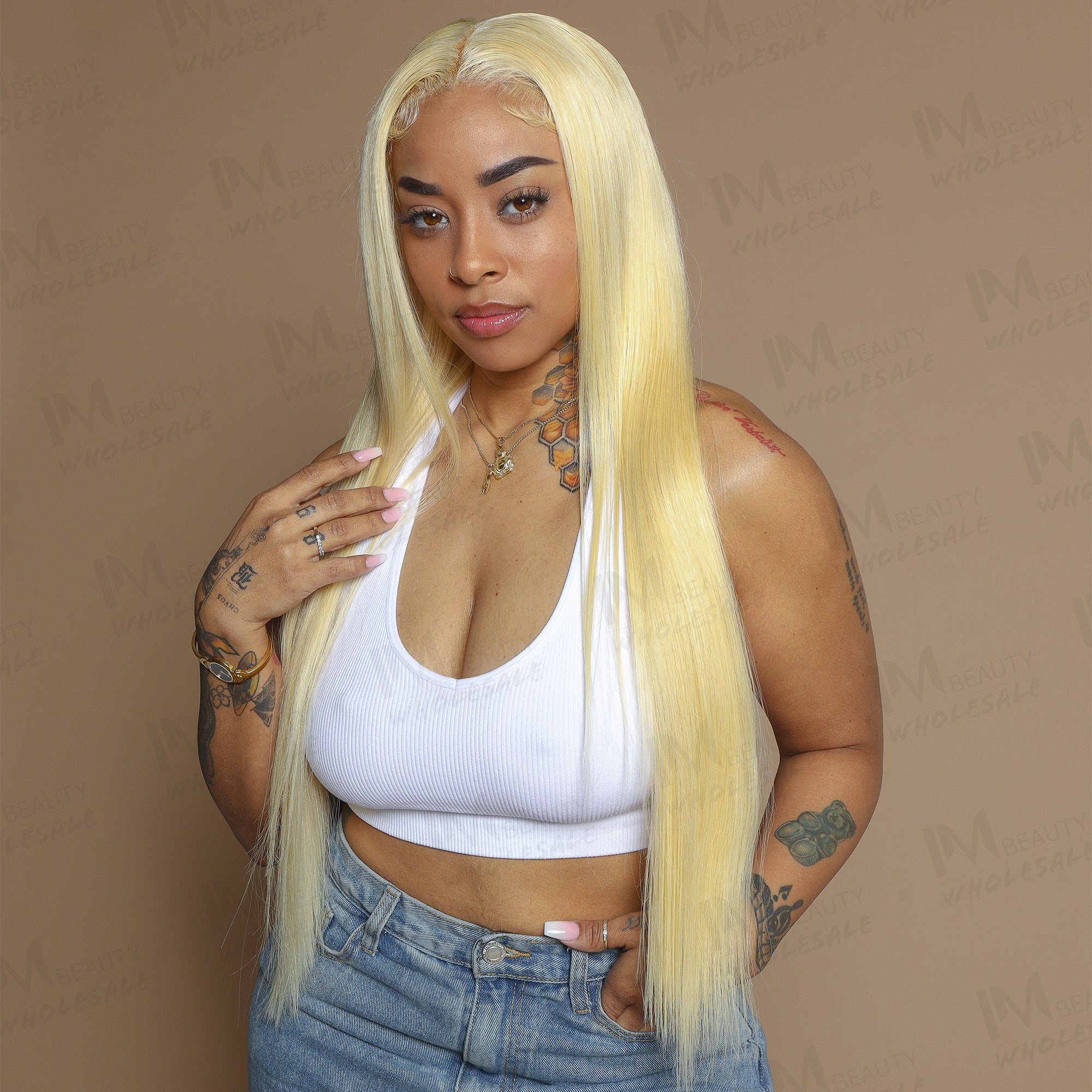 Straight 613 Full Frontal Wig 13*4 100% Human Hair