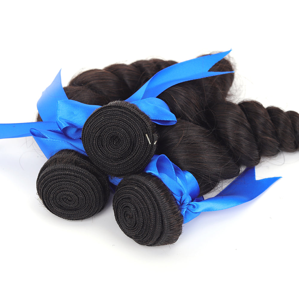 Premium Grade Indian Virgin Hair Bundles Loose Wave