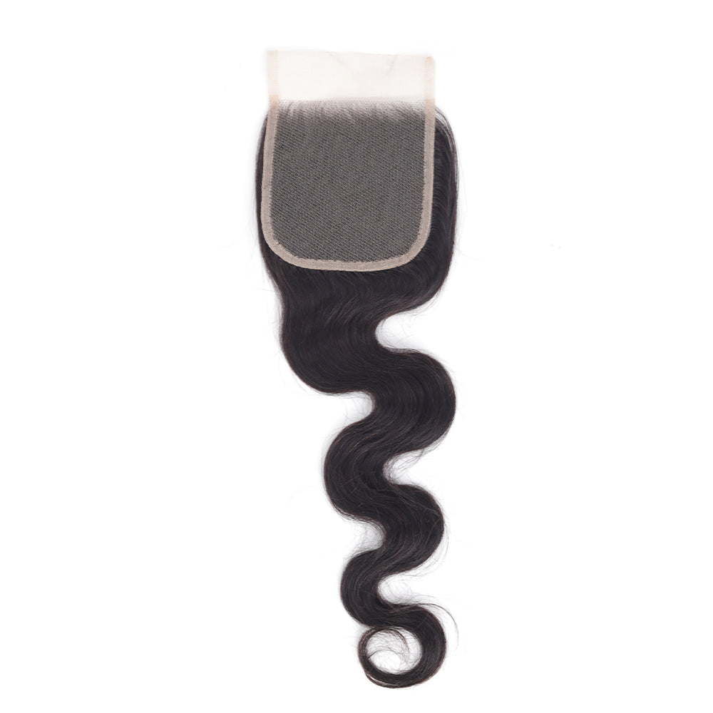 Body Wave 4*4 Transparent Closure, 100% Human Hair