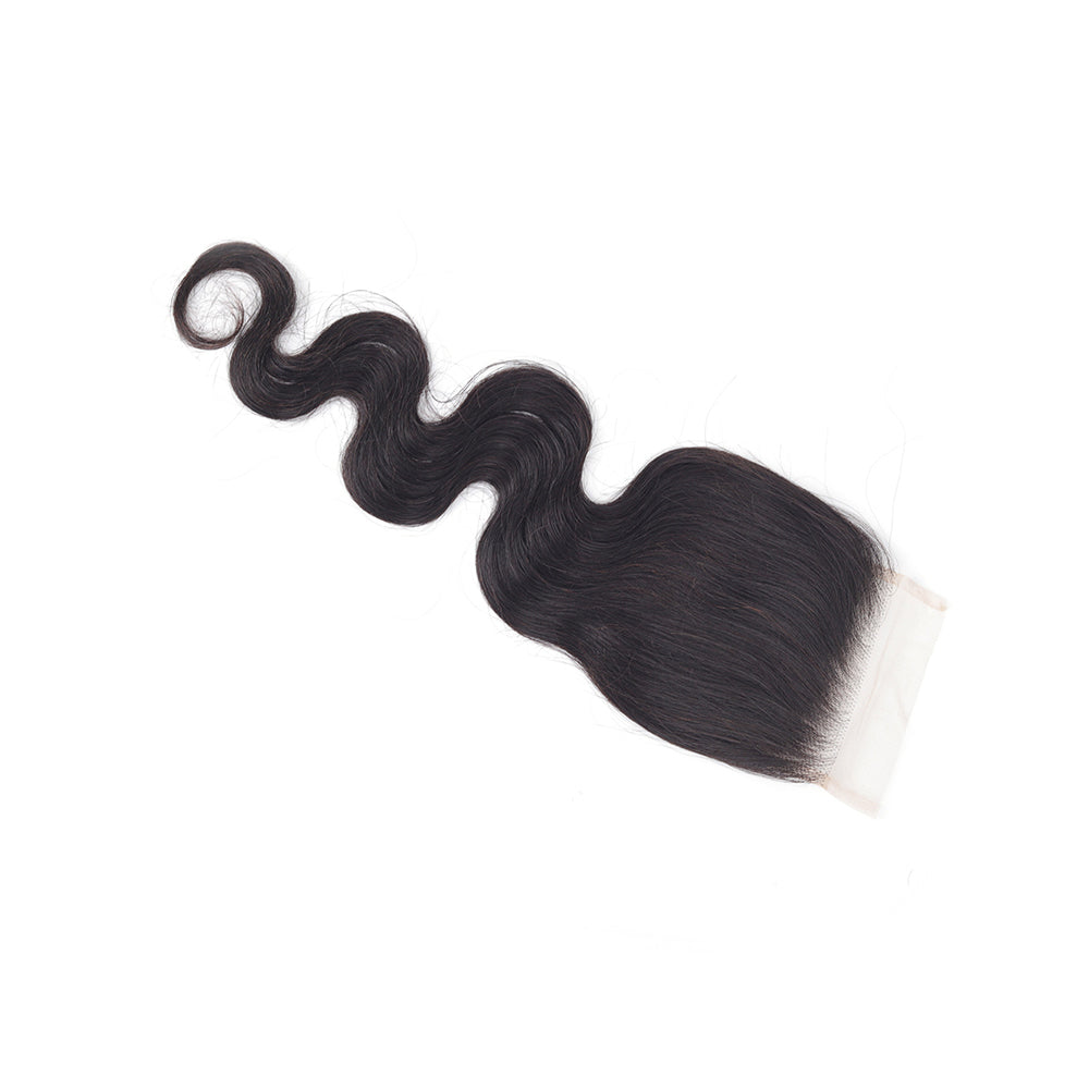 Body Wave 4*4 Transparent Closure, 100% Human Hair