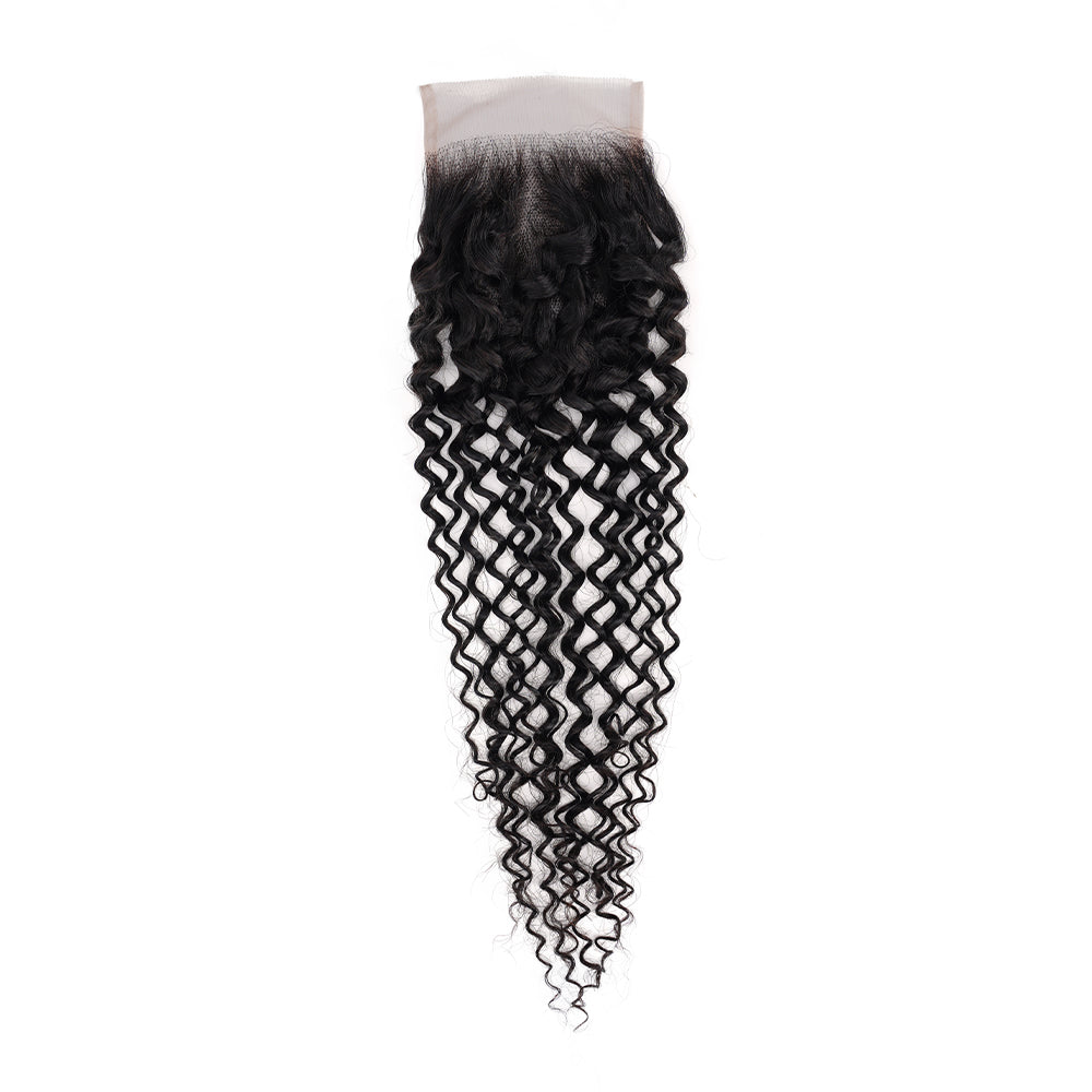 Kinky Curly 4*4 Transparent Closure, 100% Human Hair