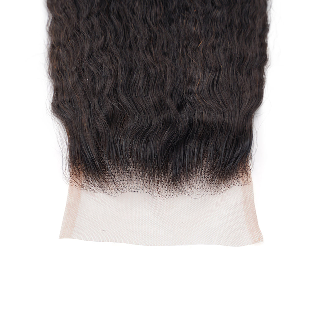 Kinky Straight 4*4 Transparent Closure, 100% Human Hair