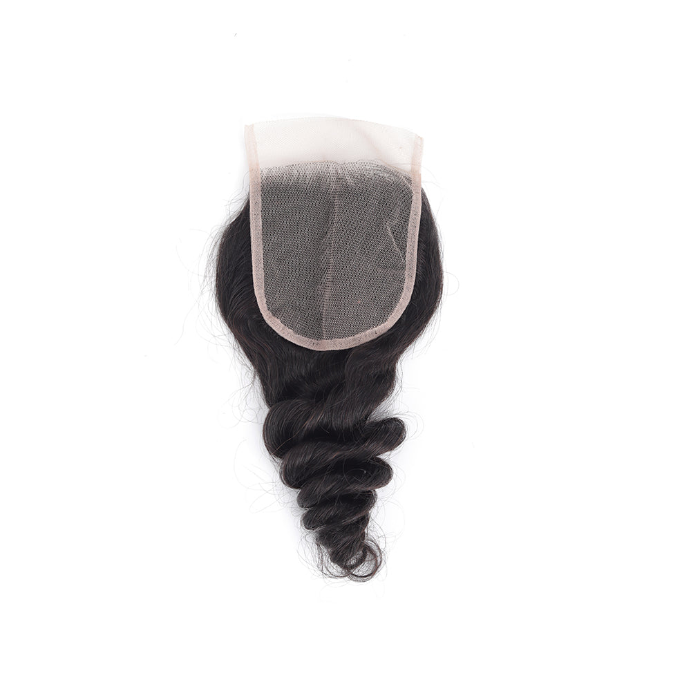 Loose Wave 4*4 Transparent Closure, 100% Human Hair