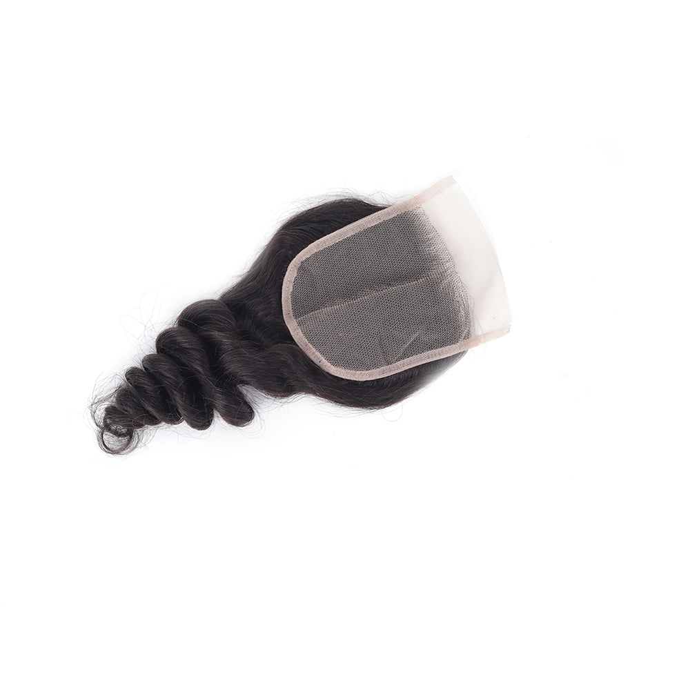 Loose Wave 4*4 Transparent Closure, 100% Human Hair