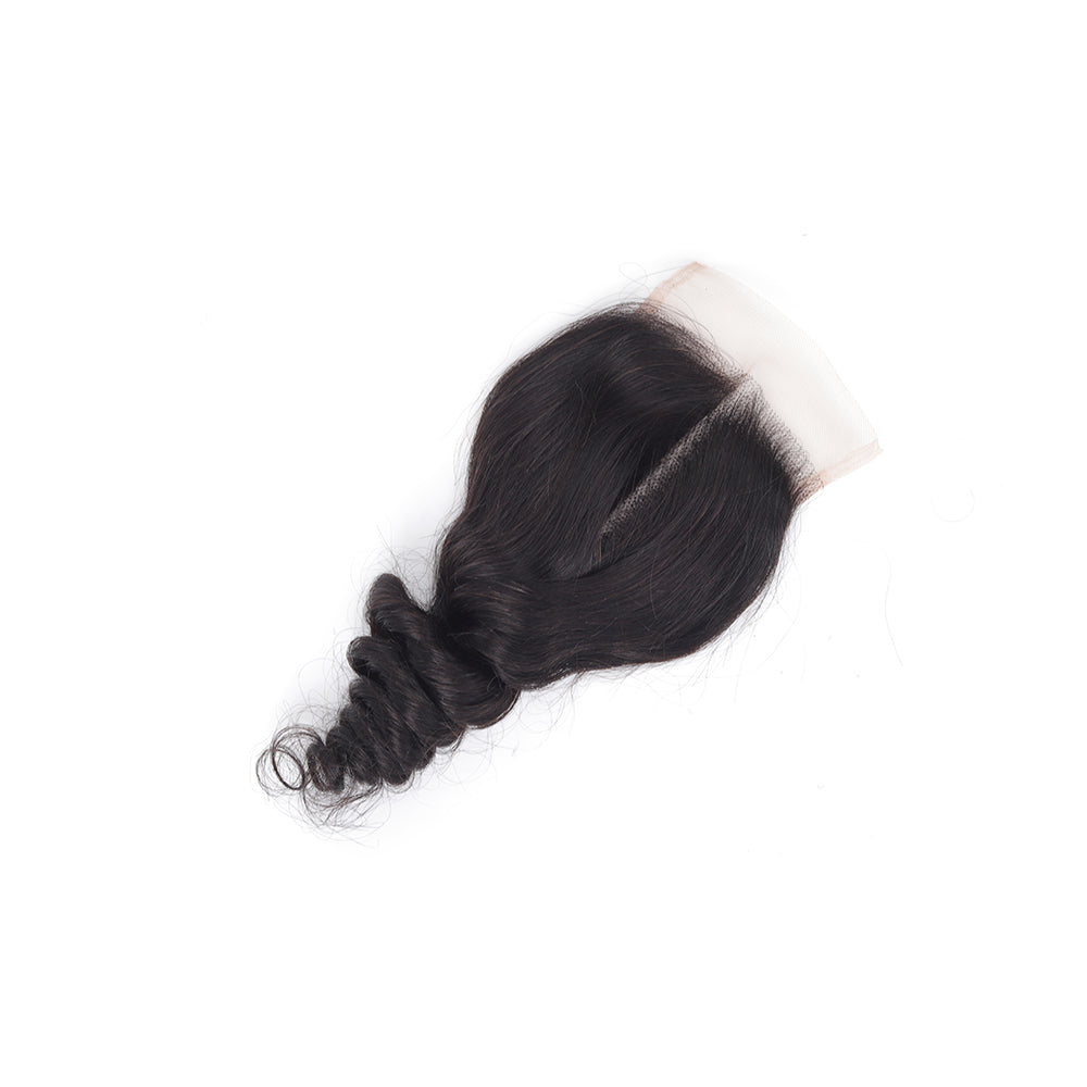 Loose Wave 4*4 Transparent Closure, 100% Human Hair