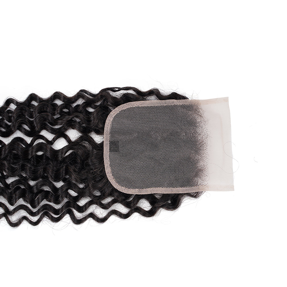 Water Wave 4*4 Transparent Closure, 100% Human Hair