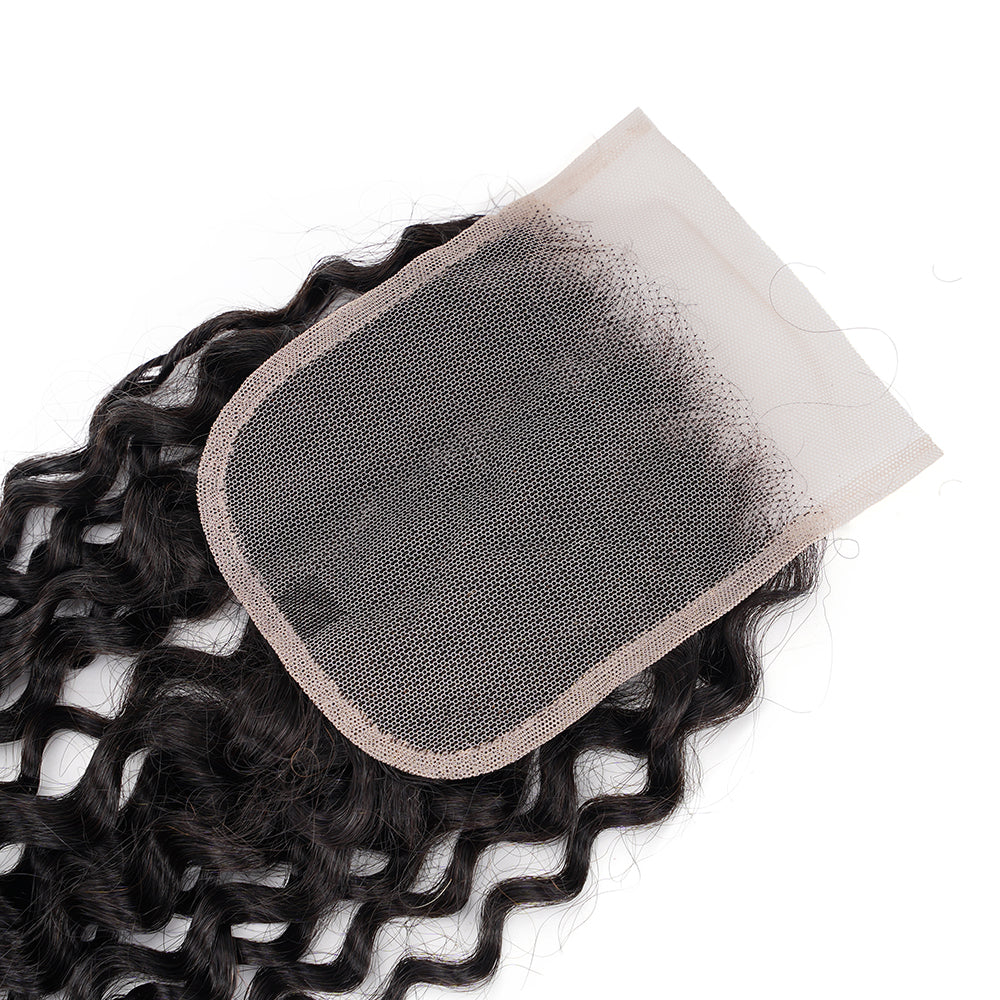 Water Wave 4*4 Transparent Closure, 100% Human Hair