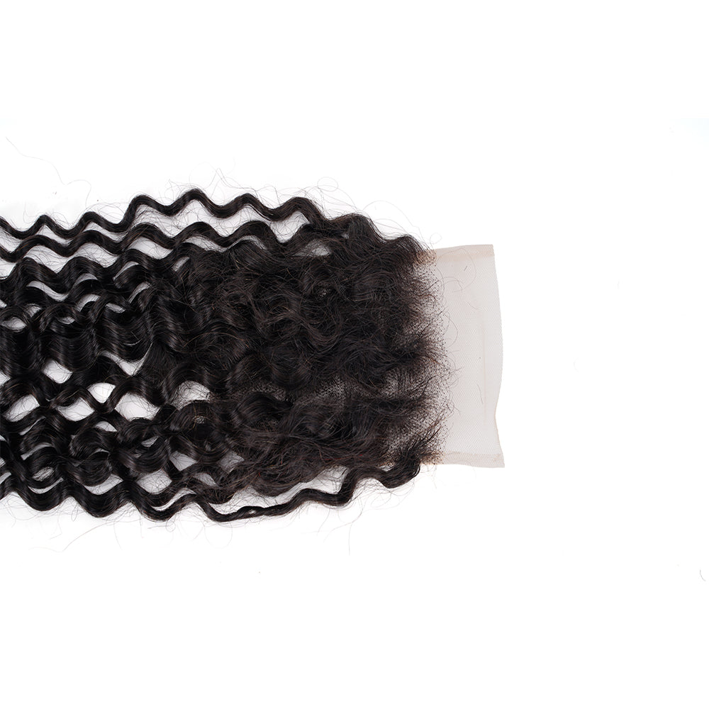 Water Wave 4*4 Transparent Closure, 100% Human Hair