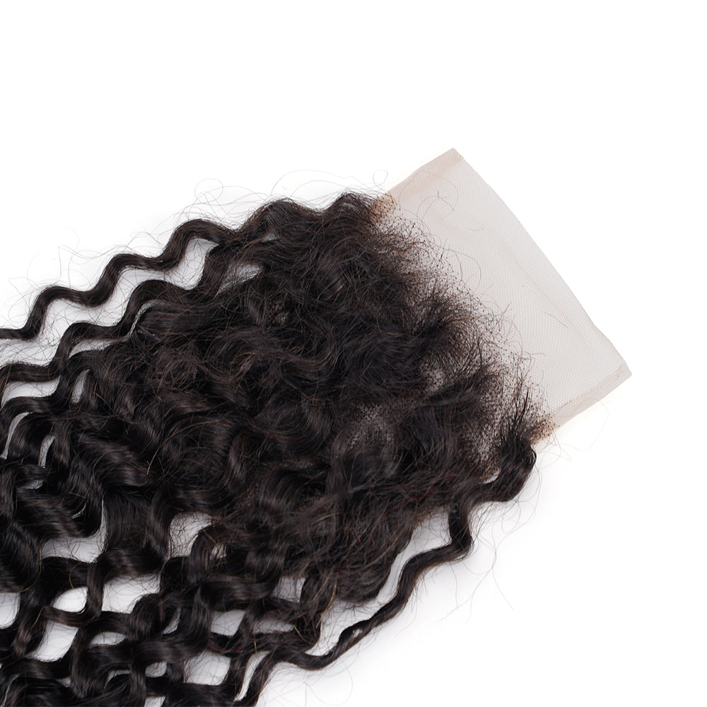 Water Wave 4*4 Transparent Closure, 100% Human Hair
