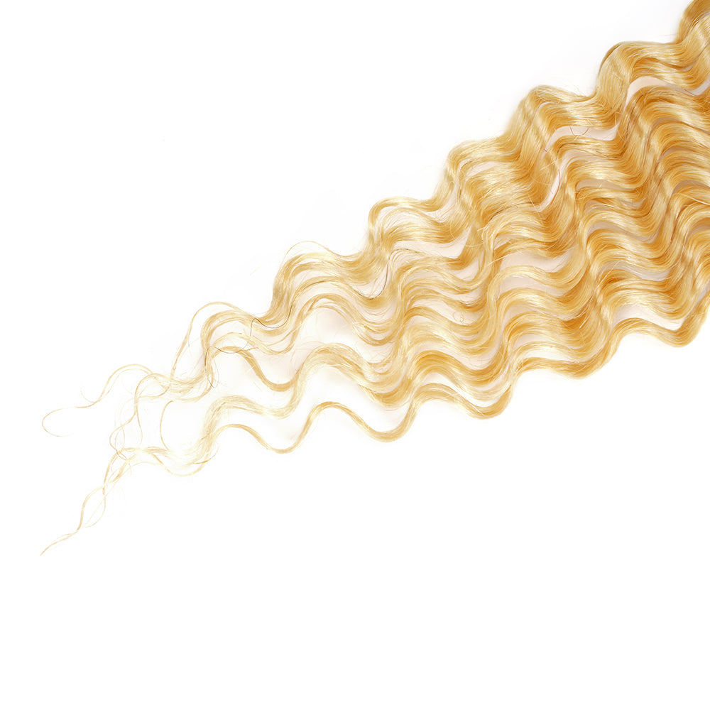 Deep Wave 613 4*4 Transparent Closure, 100% Human Hair