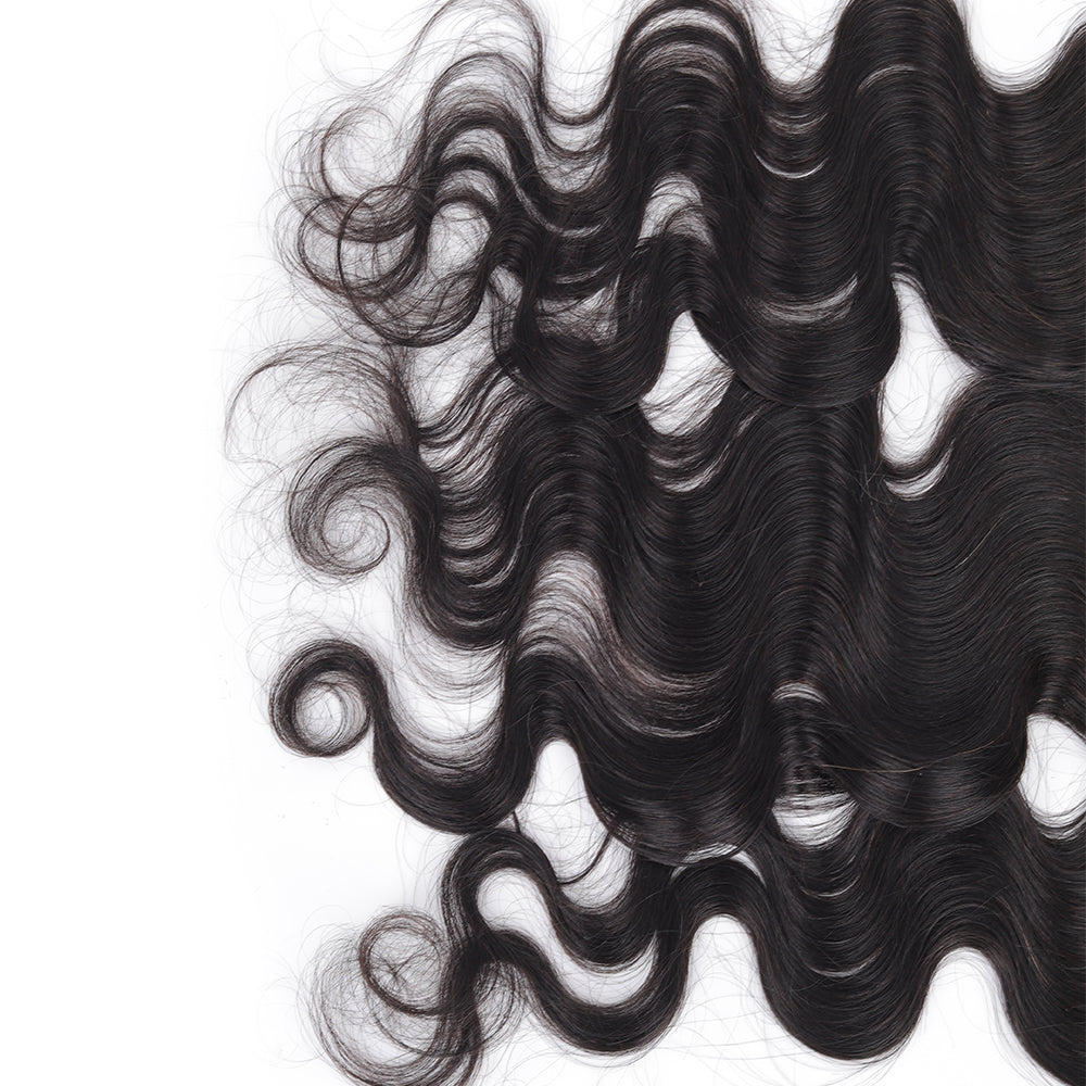 Body Wave Natural Black 13*4 Transparent Frontal, 100% Human Hair