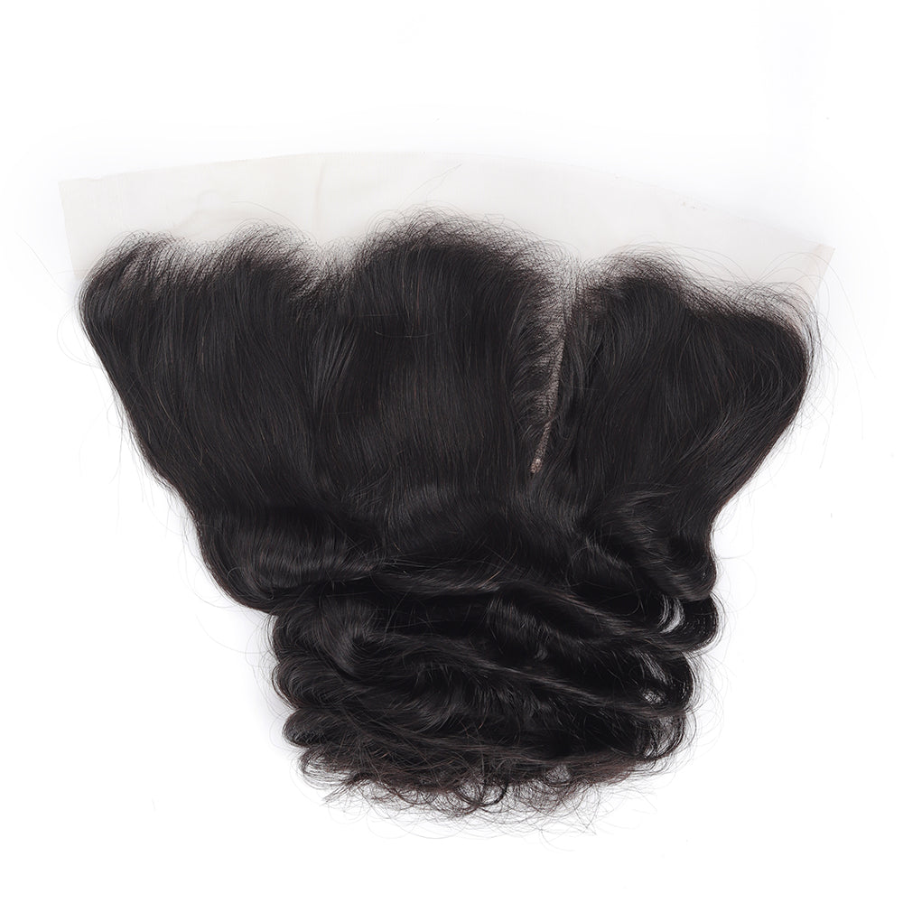 Loose Wave Natural Black 13*4 Transparent Frontal, 100% Human Hair
