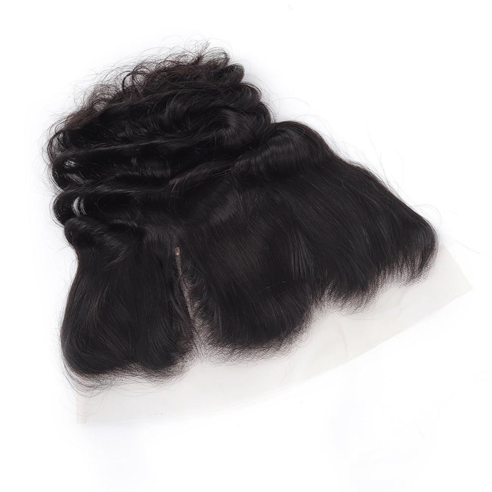 Loose Wave Natural Black 13*4 Transparent Frontal, 100% Human Hair