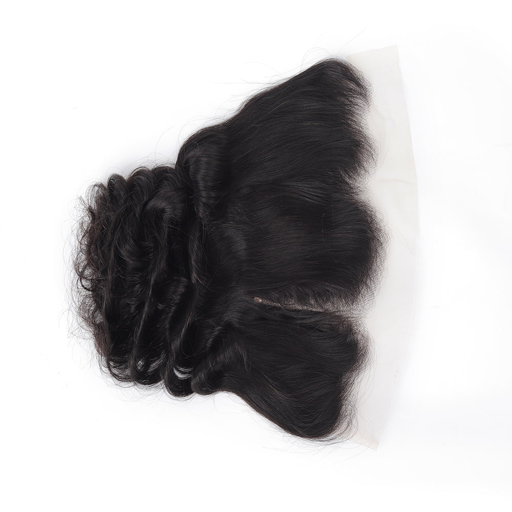 Loose Wave Natural Black 13*4 Transparent Frontal, 100% Human Hair