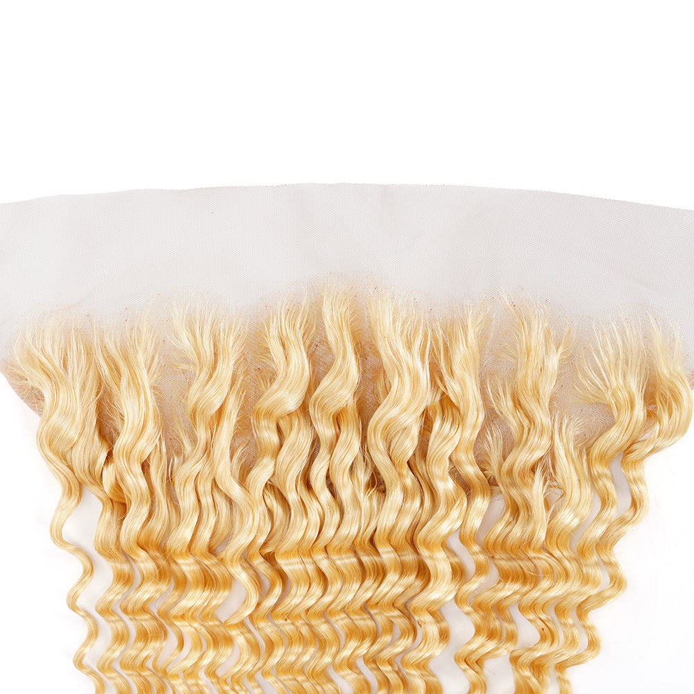 Deep Wave 613 13*4 Transparent Frontal, 100% Human Hair