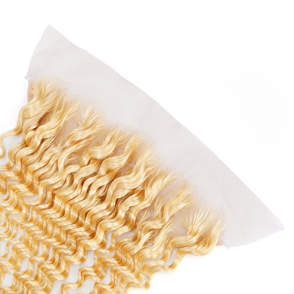 Deep Wave 613 13*4 Transparent Frontal, 100% Human Hair