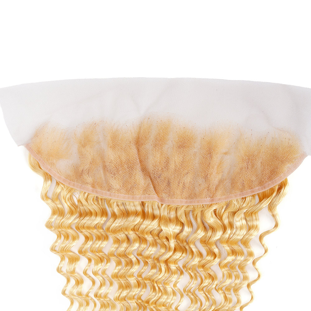 Deep Wave 613 13*4 Transparent Frontal, 100% Human Hair