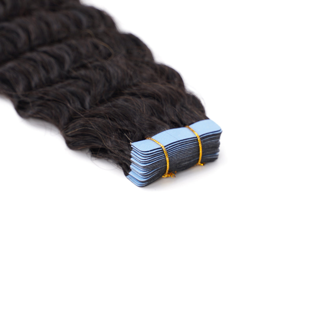 Premium Quality Deep Wave Tape In Virgin Hair