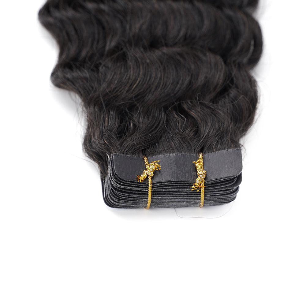 Premium Quality Deep Wave Tape In Virgin Hair