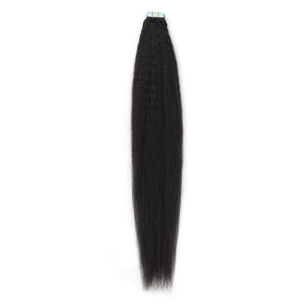 Premium Quality Kinky Straight Tape In Virgin Hair