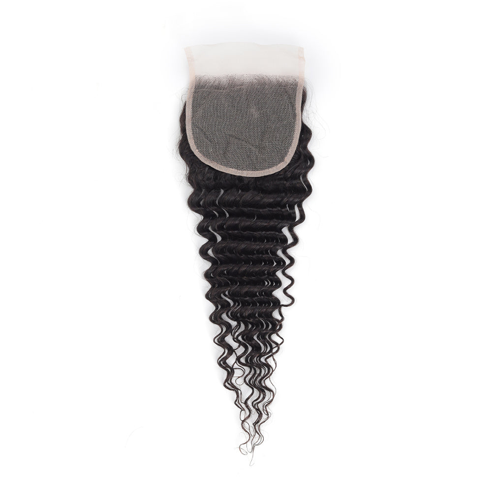 Deep Wave 5*5 Transparent Closure, 100% Human Hair