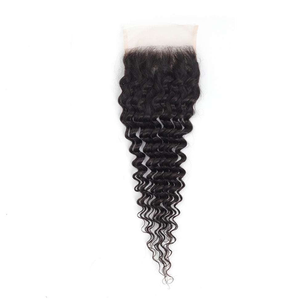 Deep Wave 5*5 Transparent Closure, 100% Human Hair