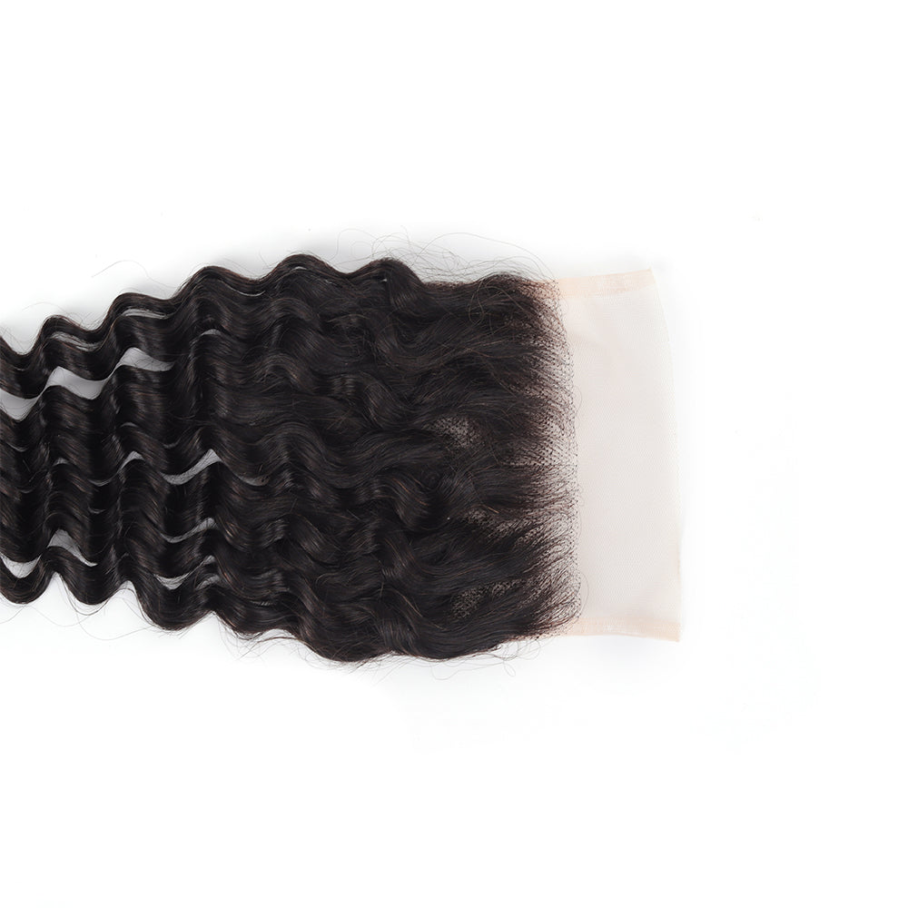 Deep Wave 5*5 Transparent Closure, 100% Human Hair