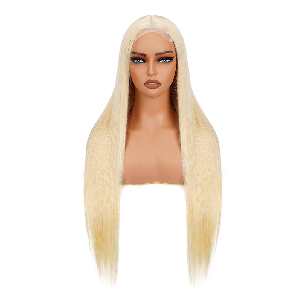Straight 613 Wig Transparent Lace Closure 4*4 100% Human Hair