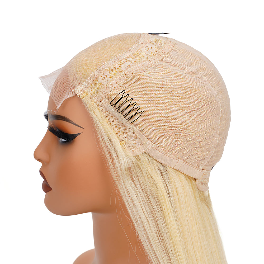 Straight 613 Wig Transparent Lace Closure 4*4 100% Human Hair