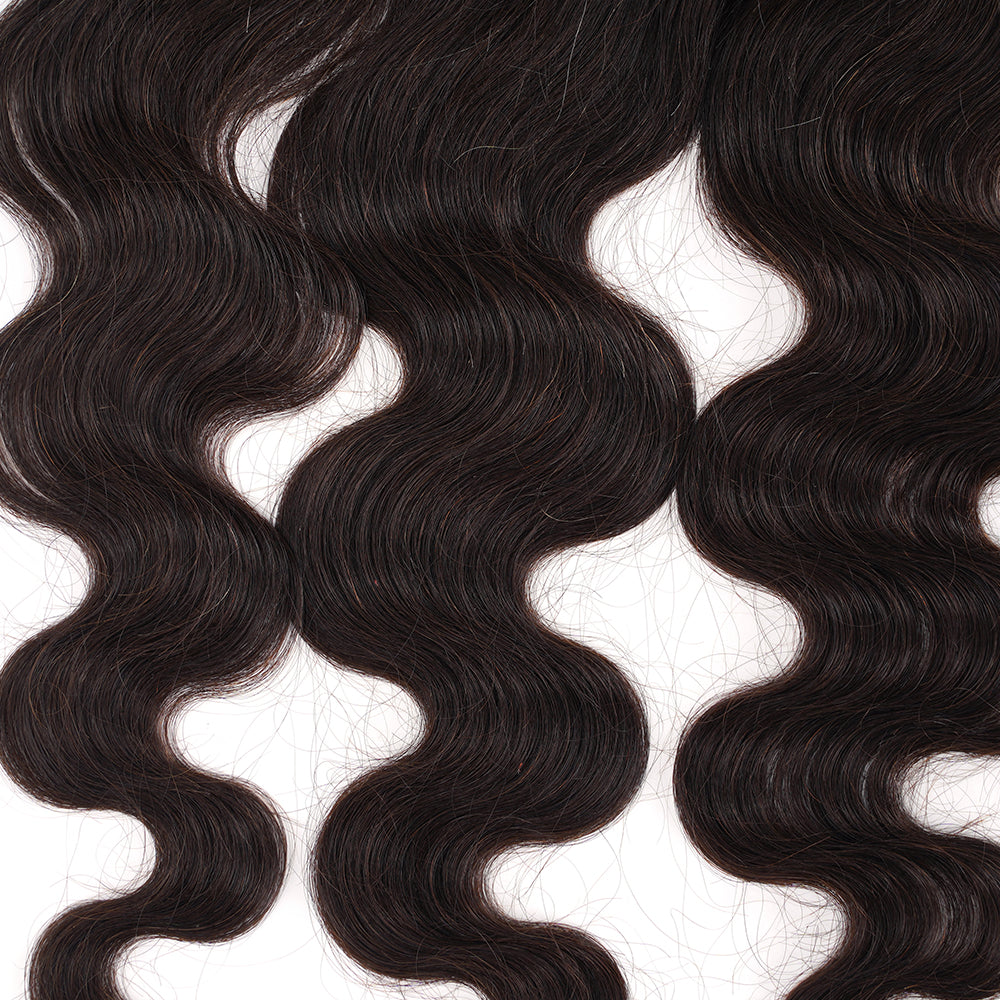 Body Wave Natural Black 13*4 HD Frontal, 100% Human Hair