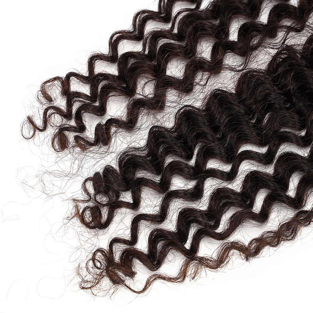 Deep Wave Natural Black 13*4 HD Frontal, 100% Human Hair