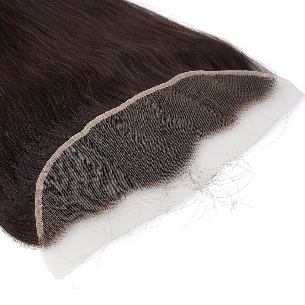 Straight Natural Black 13*4 HD Frontal, 100% Human Hair