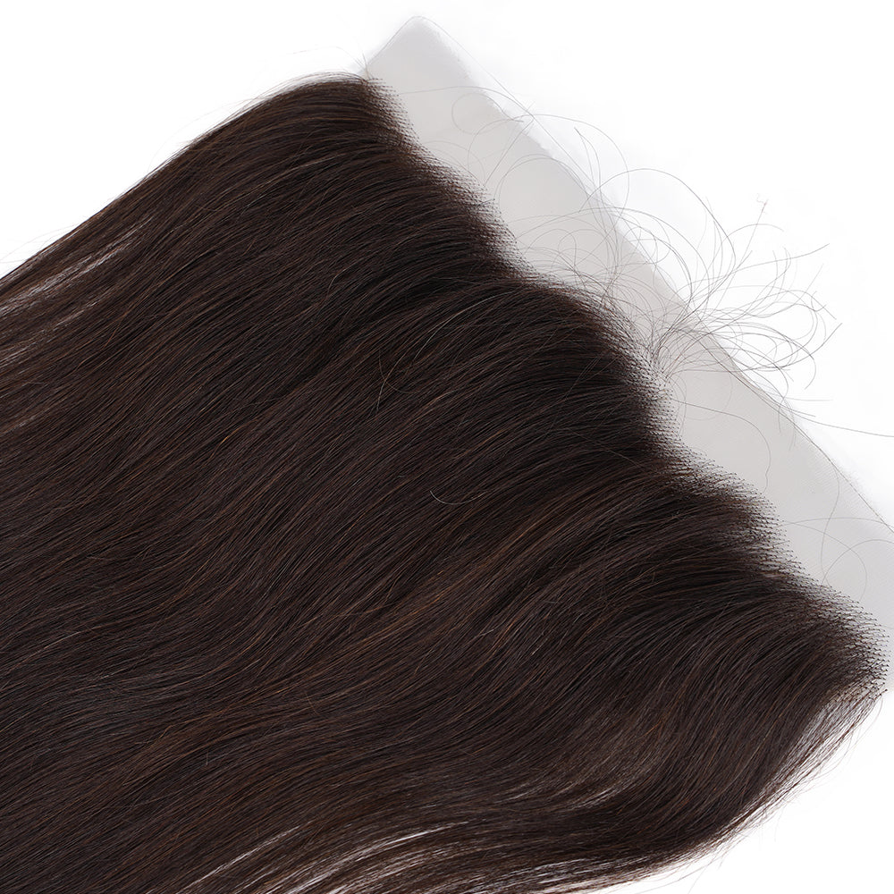 Straight Natural Black 13*4 HD Frontal, 100% Human Hair