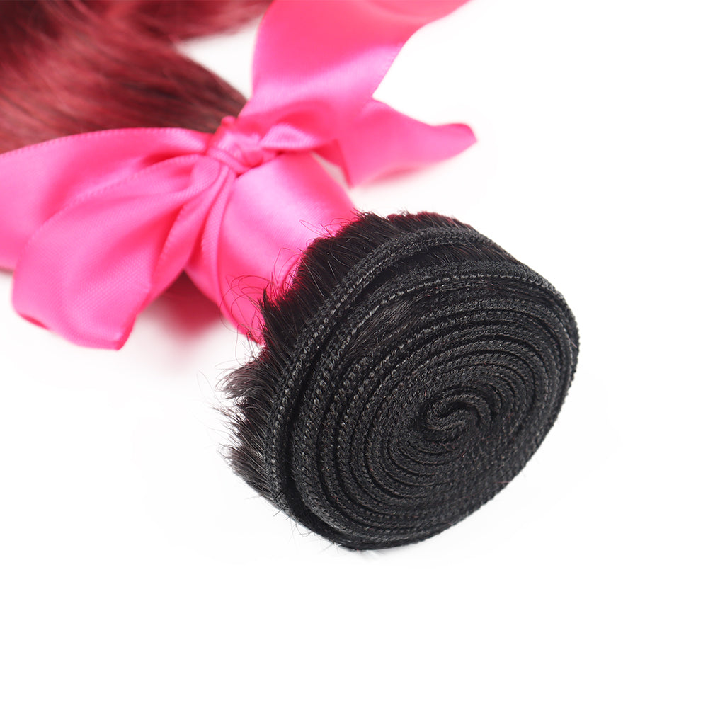 Everyday Grade Purple Ombre Indian Virgin Hair Bundles Body Wave