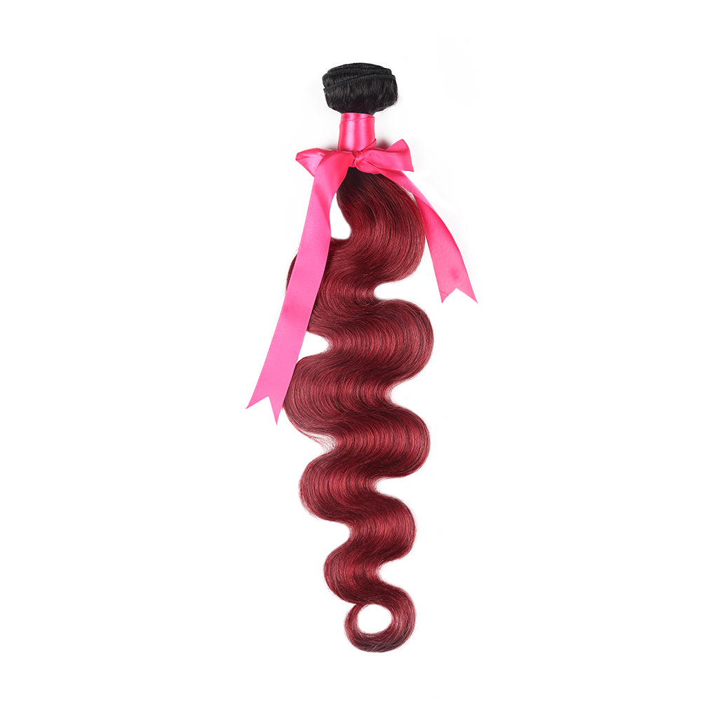 Everyday Grade Purple Ombre Indian Virgin Hair Bundles Body Wave