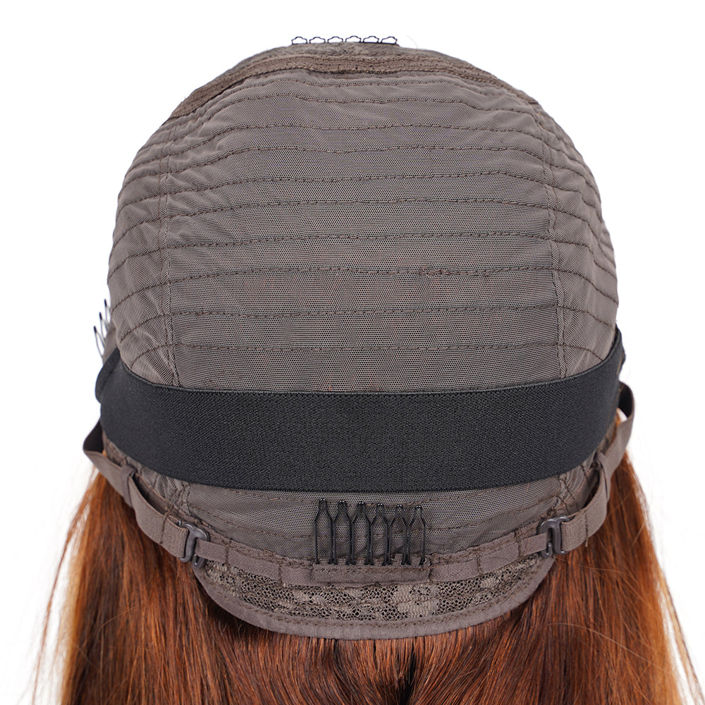 Straight Highlighted Piano Transparent Lace Bob Wig Closure 4*4 100% Human Hair