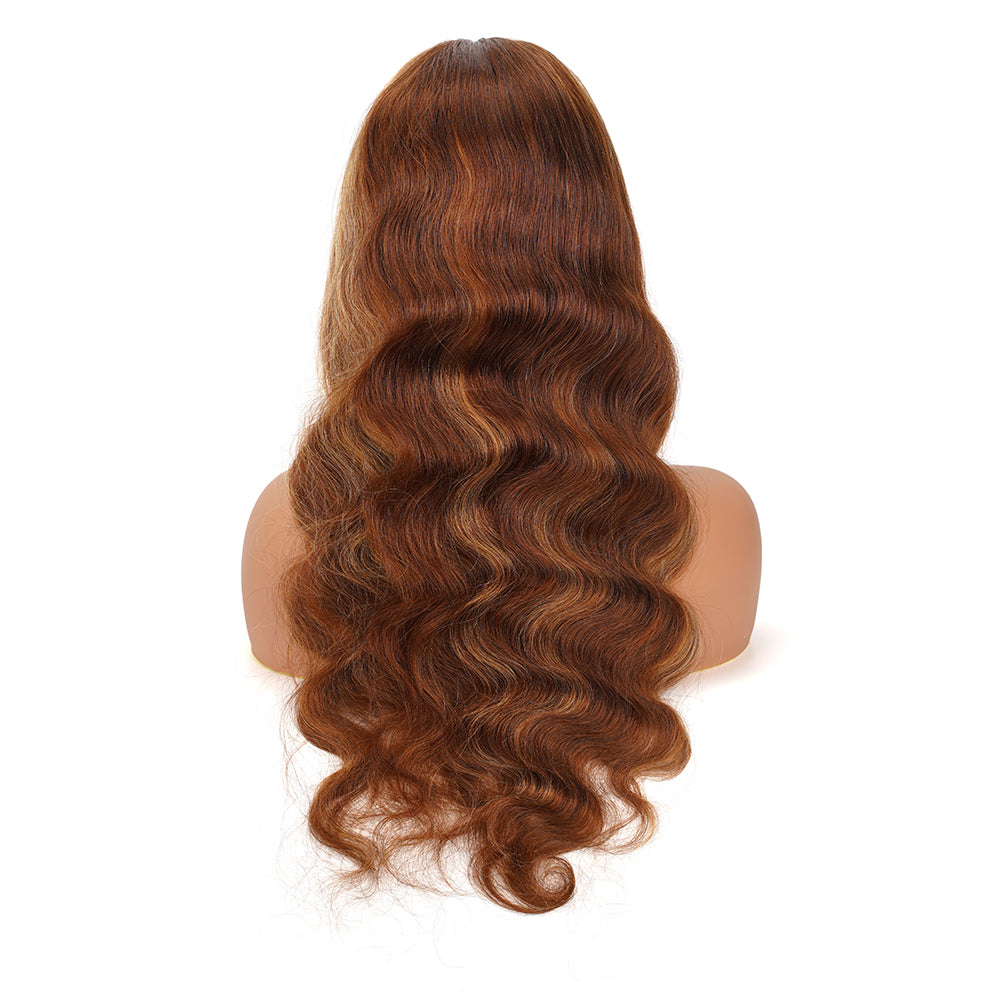 Body Wave Highlighted Piano Wig HD Lace Closure 4*4 100% Human Hair