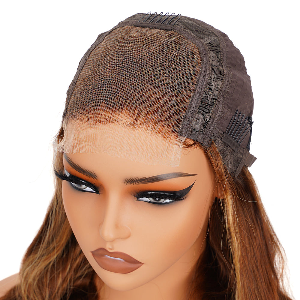 Body Wave Highlighted Piano Wig HD Lace Closure 4*4 100% Human Hair